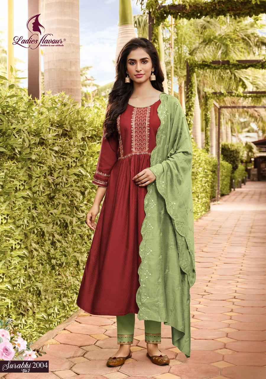 Ladies Flavour Surabhi Vol 2 Rayon Kurti Combo 6 pcs Catalogue