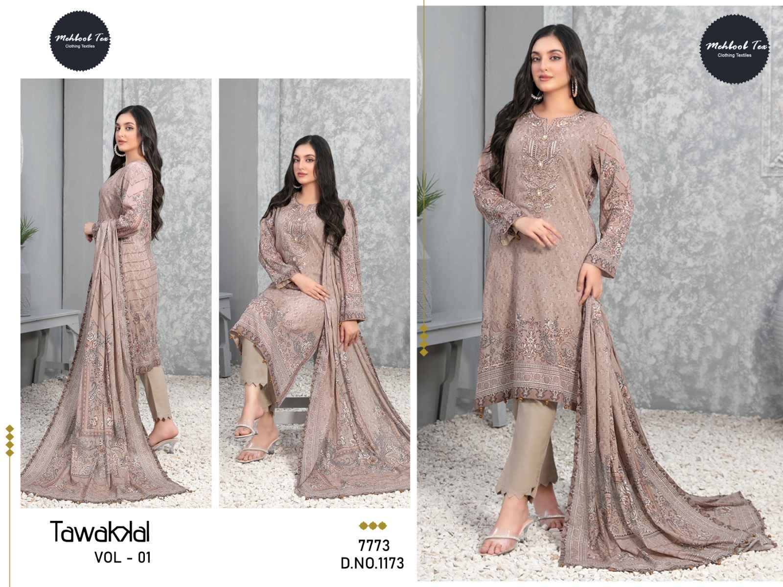 Mehboob Tex Tawakkal Vol 1 Cotton Dress Material 4 pcs Catalogue