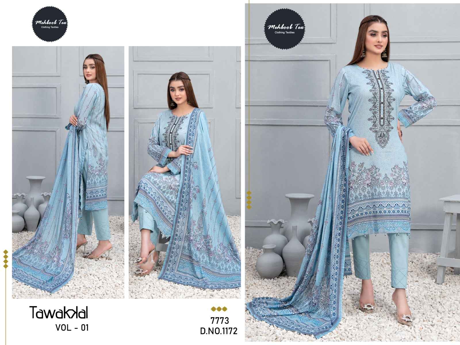 Mehboob Tex Tawakkal Vol 1 Cotton Dress Material 4 pcs Catalogue