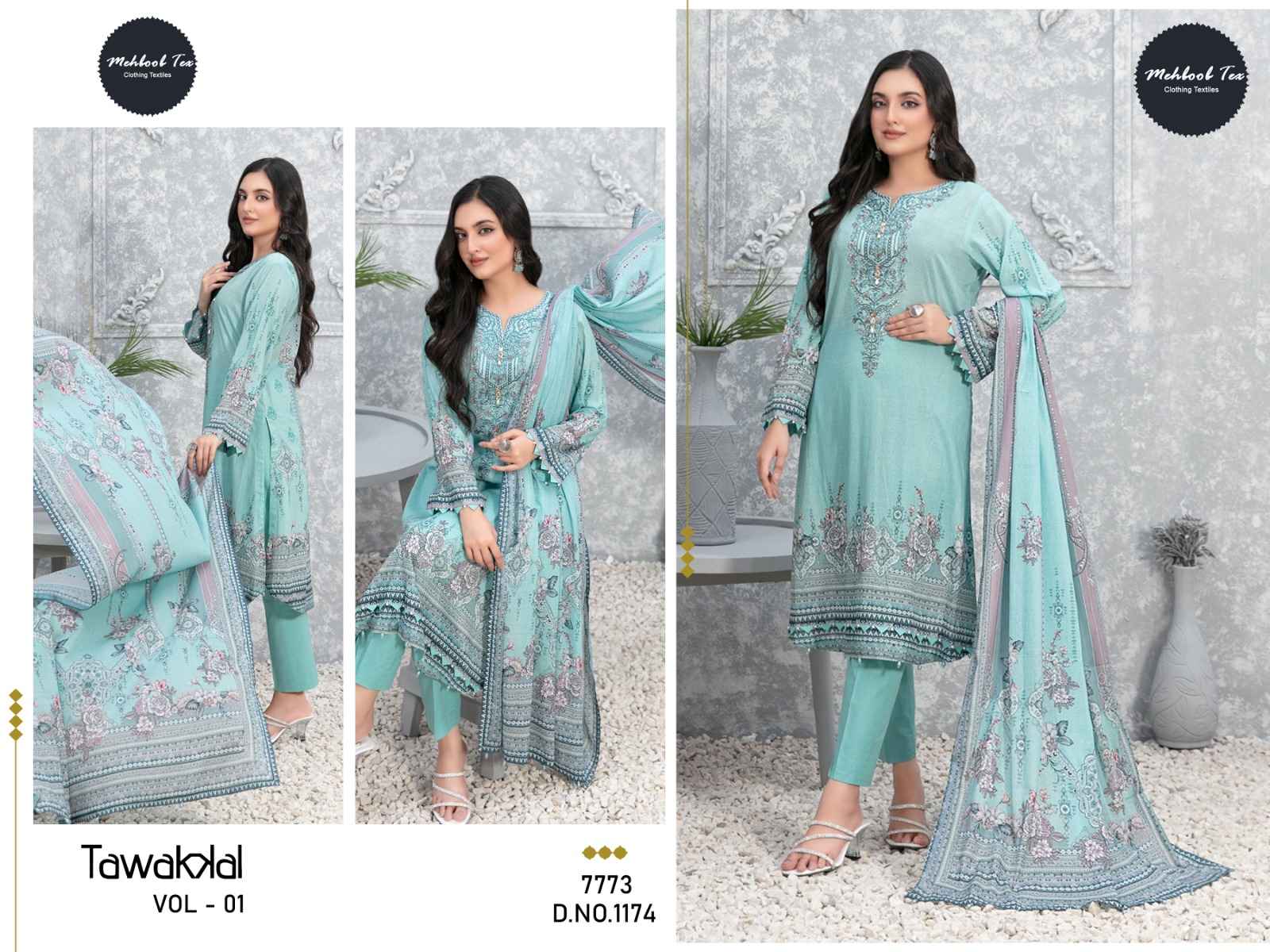 Mehboob Tex Tawakkal Vol 1 Cotton Dress Material 4 pcs Catalogue