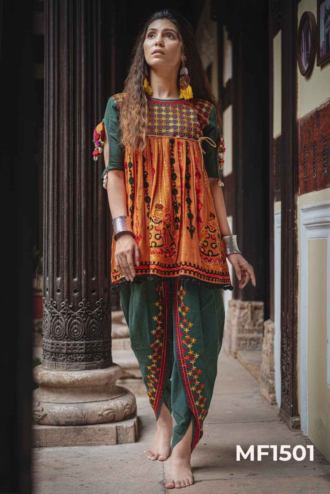Mesmora Kath Putali Khadi Kedia Top With Pant 10 pcs Catalogue