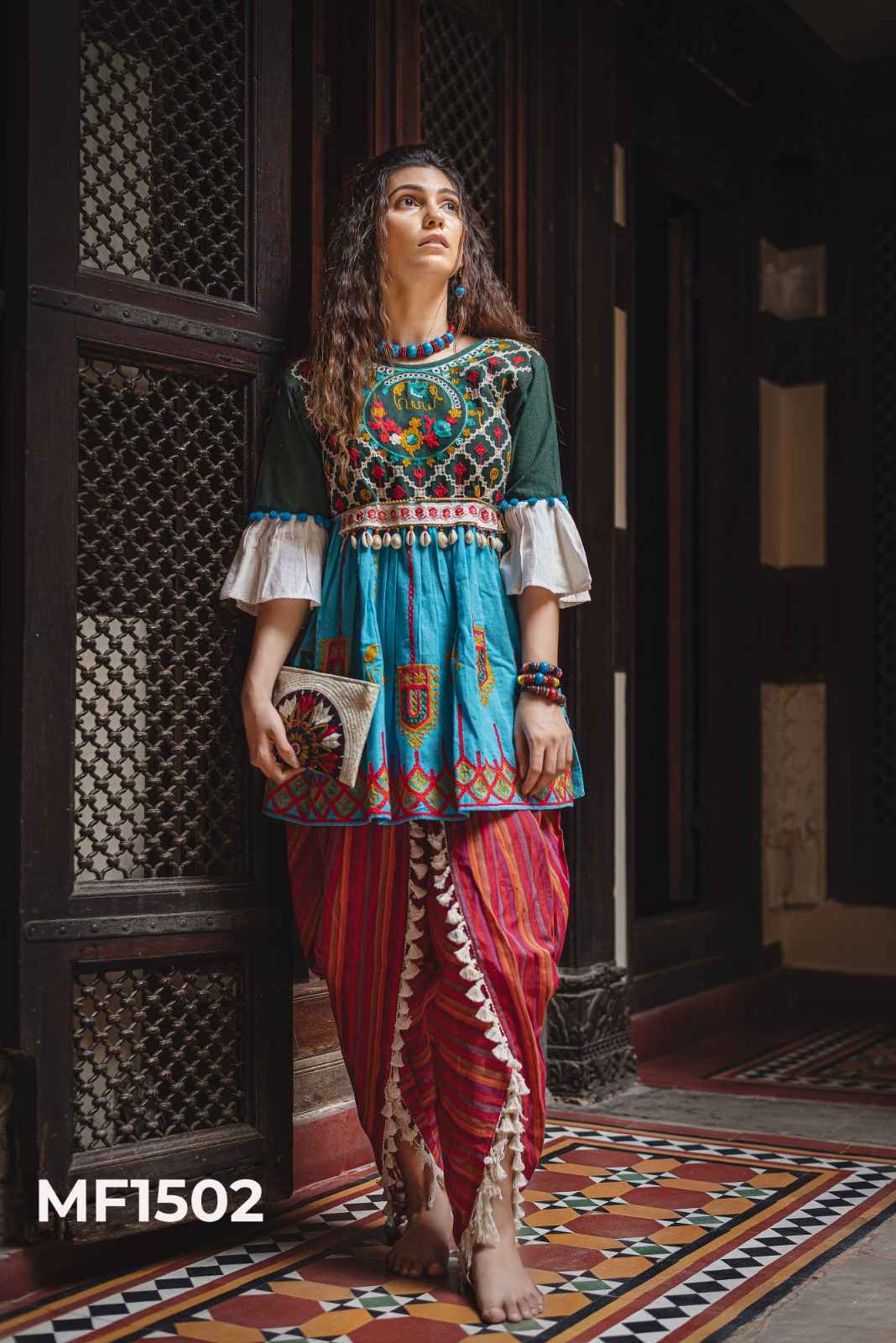 Mesmora Kath Putali Khadi Kedia Top With Pant 10 pcs Catalogue