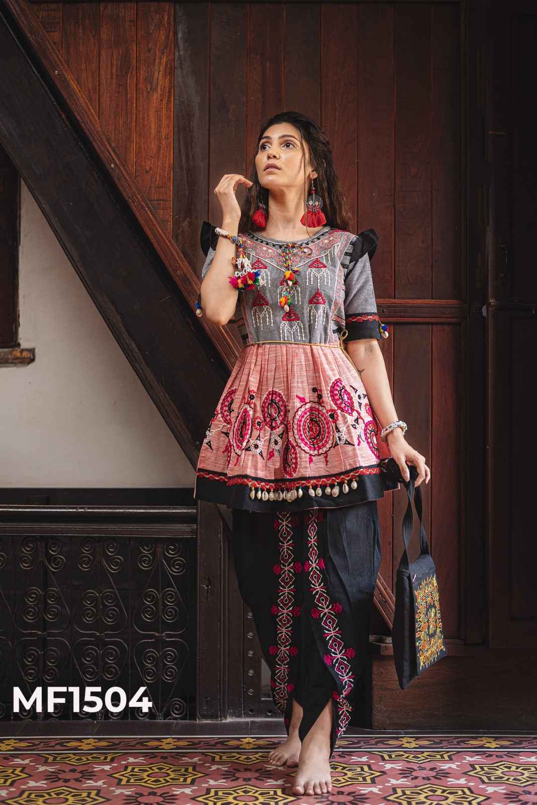 Mesmora Kath Putali Khadi Kedia Top With Pant 10 pcs Catalogue