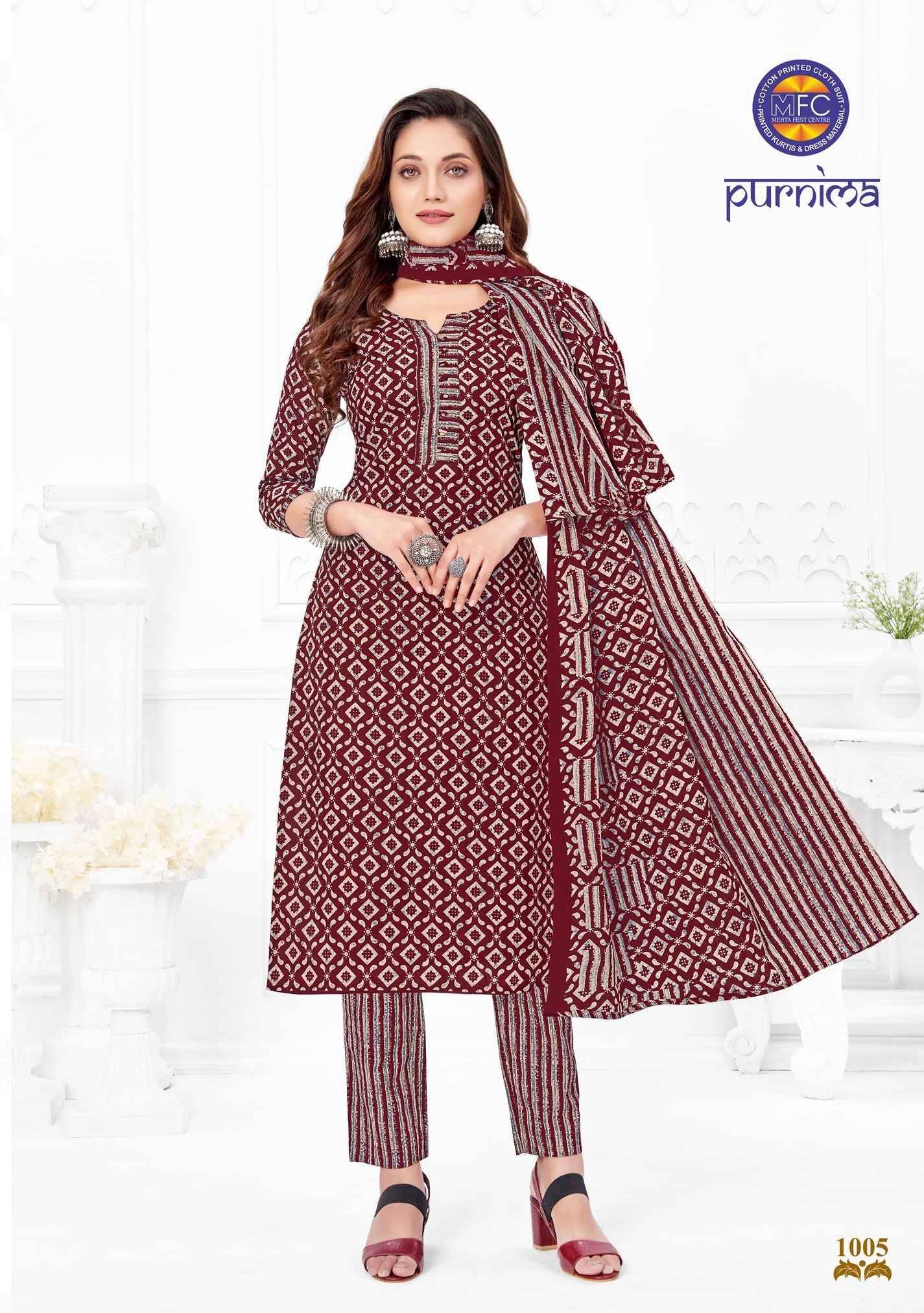 MFC Purnima Vol 1 Cotton Dress Material 12 pcs Catalogue