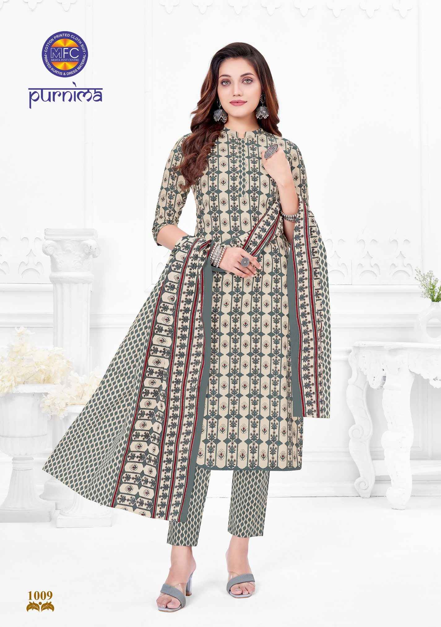 Buy Printed Brown Women's Cotton Dress Material Online | Simple2Stylish