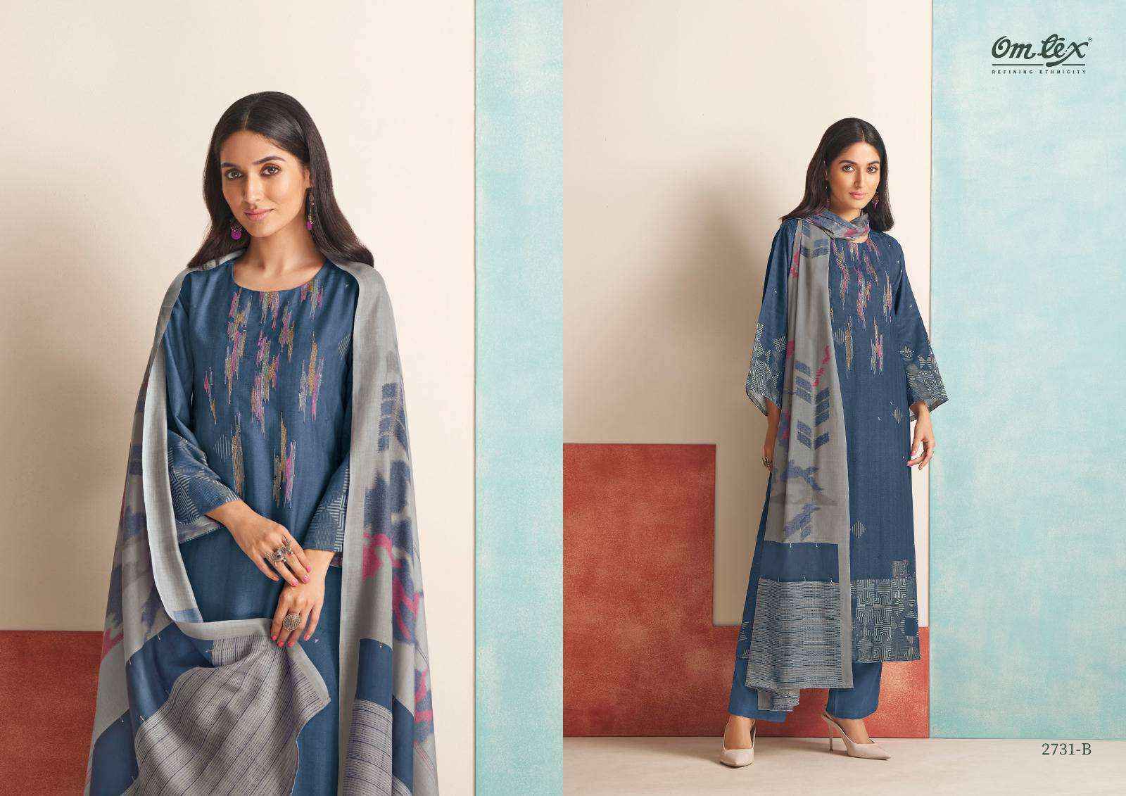 Omtex Parisha Pashmina Dress Material 4 pcs Catalogue