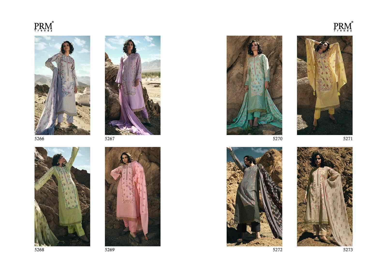 PRM Trendz Pindaar Pashmina Dress Material 8 pcs Catalogue