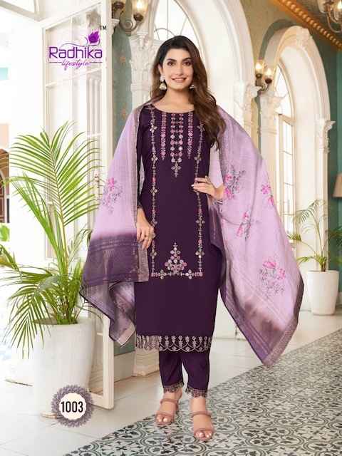 Radhika Lifestyle Kasturi Vol 1 Roman Silk Kurti Combo 6 pcs Catalogue