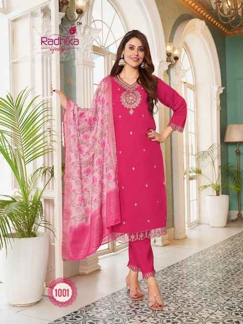 Radhika Lifestyle Kasturi Vol 1 Roman Silk Kurti Combo 6 pcs Catalogue