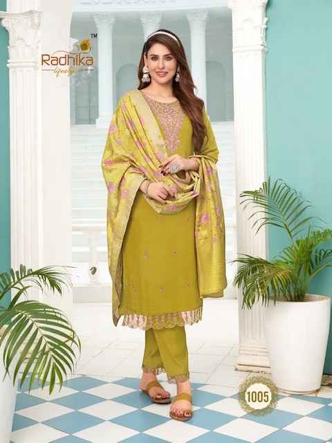 Radhika Lifestyle Kasturi Vol 1 Roman Silk Kurti Combo 6 pcs Catalogue