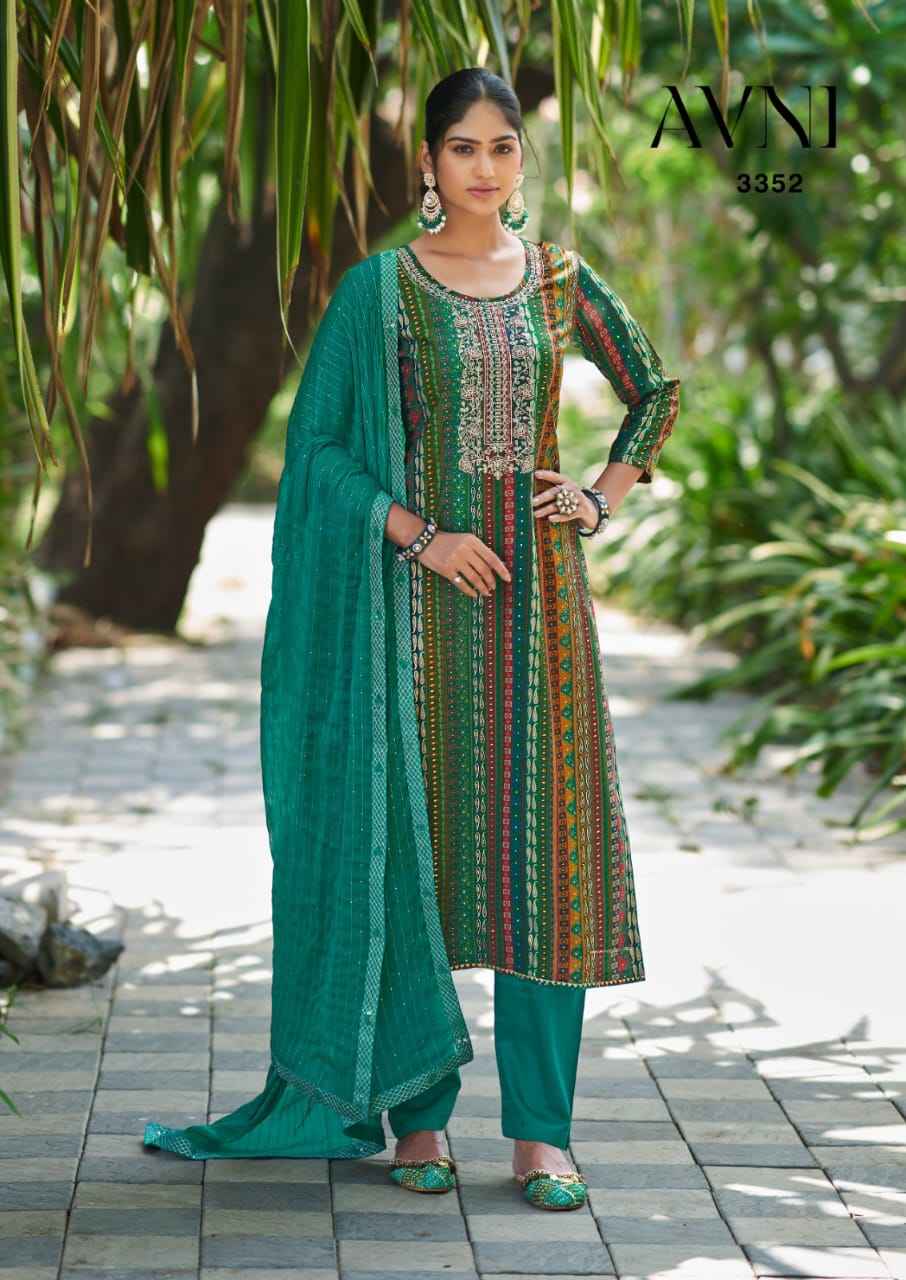 Rang Avni Muslin Dress Material 4 pcs Catalogue