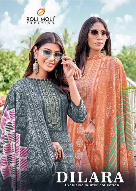 Roli Moli Creation Dilara Exclusive Winter Collection Pashmina Dress Material 8 pcs Catalogue