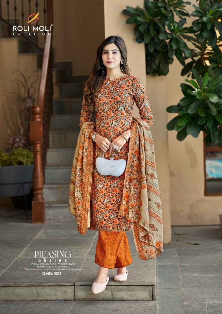Roli Moli Creation Jasmine Pashmina Dress Material 8 pcs Catalogue