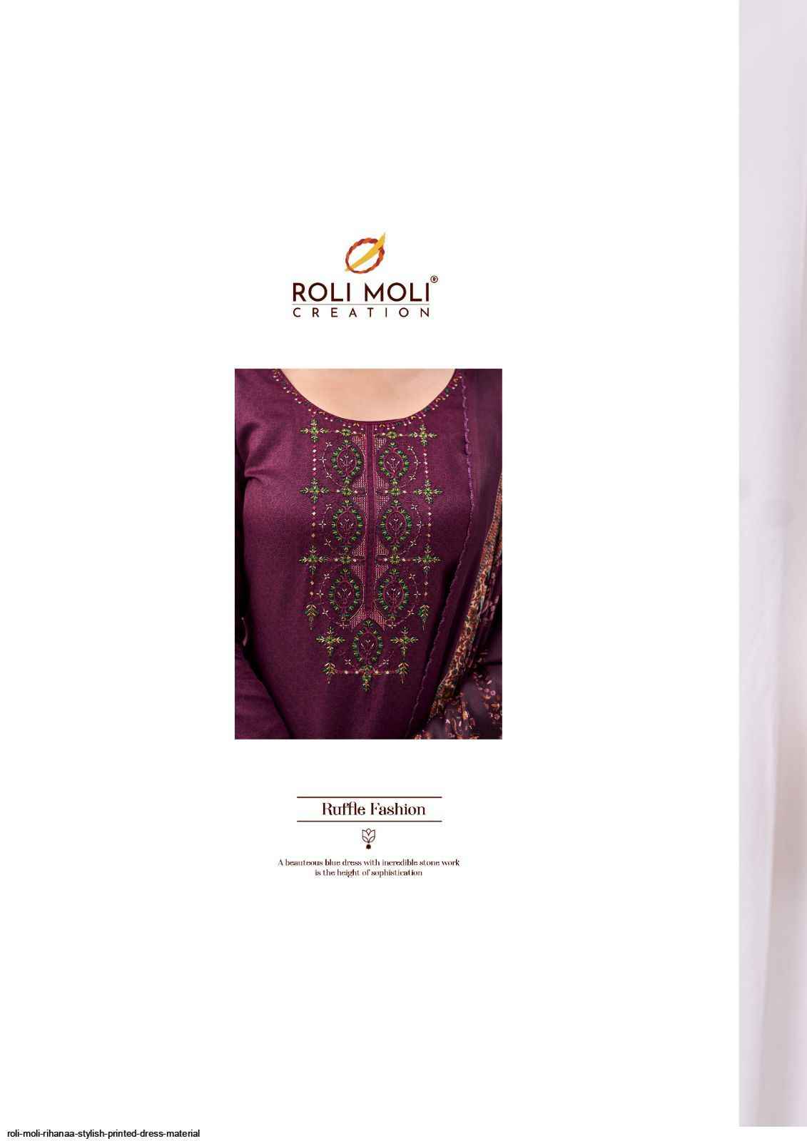 Roli Moli Rihanna Pashmina Dress Material 8 pcs Catalogue