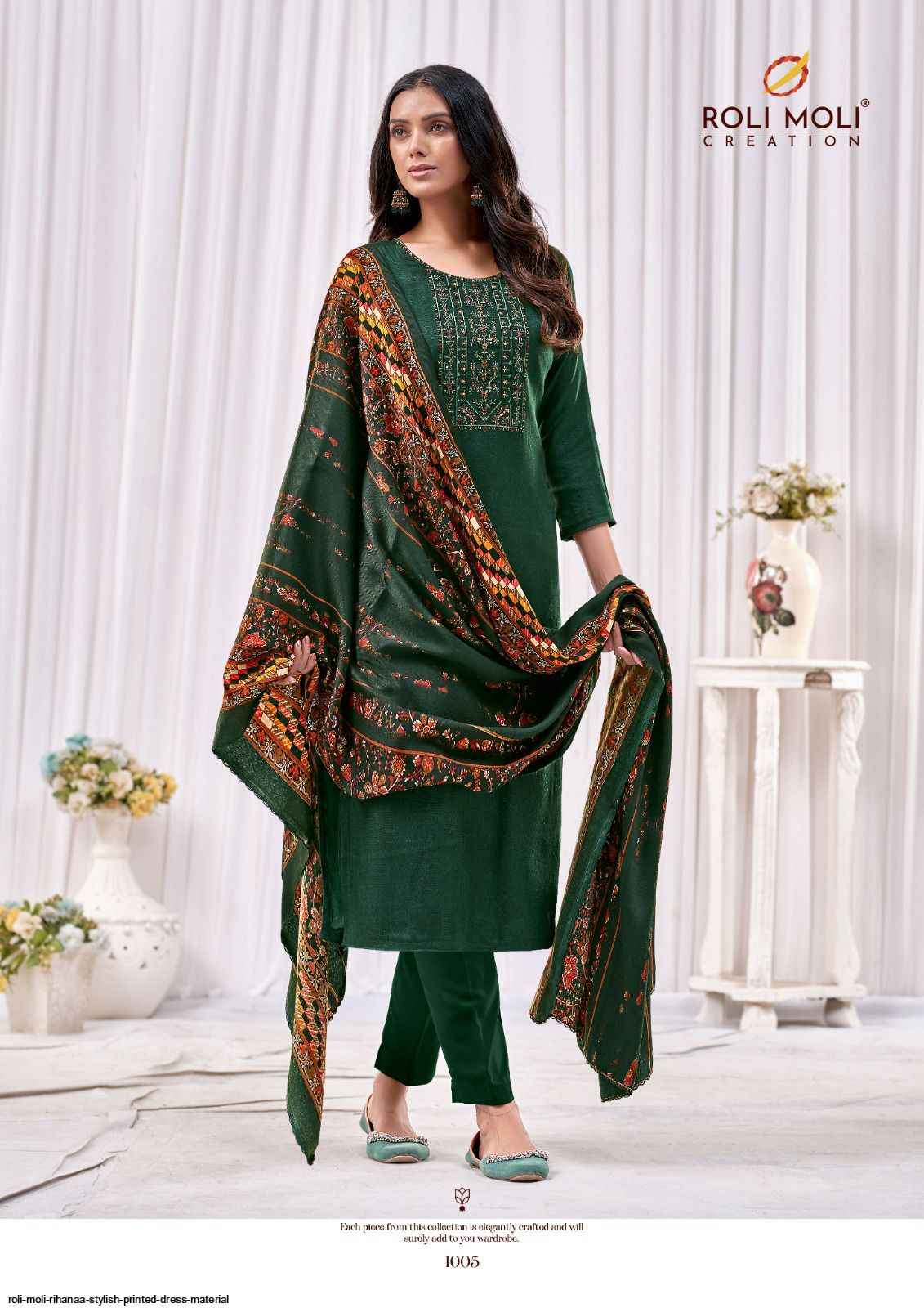 Roli Moli Rihanna Pashmina Dress Material 8 pcs Catalogue