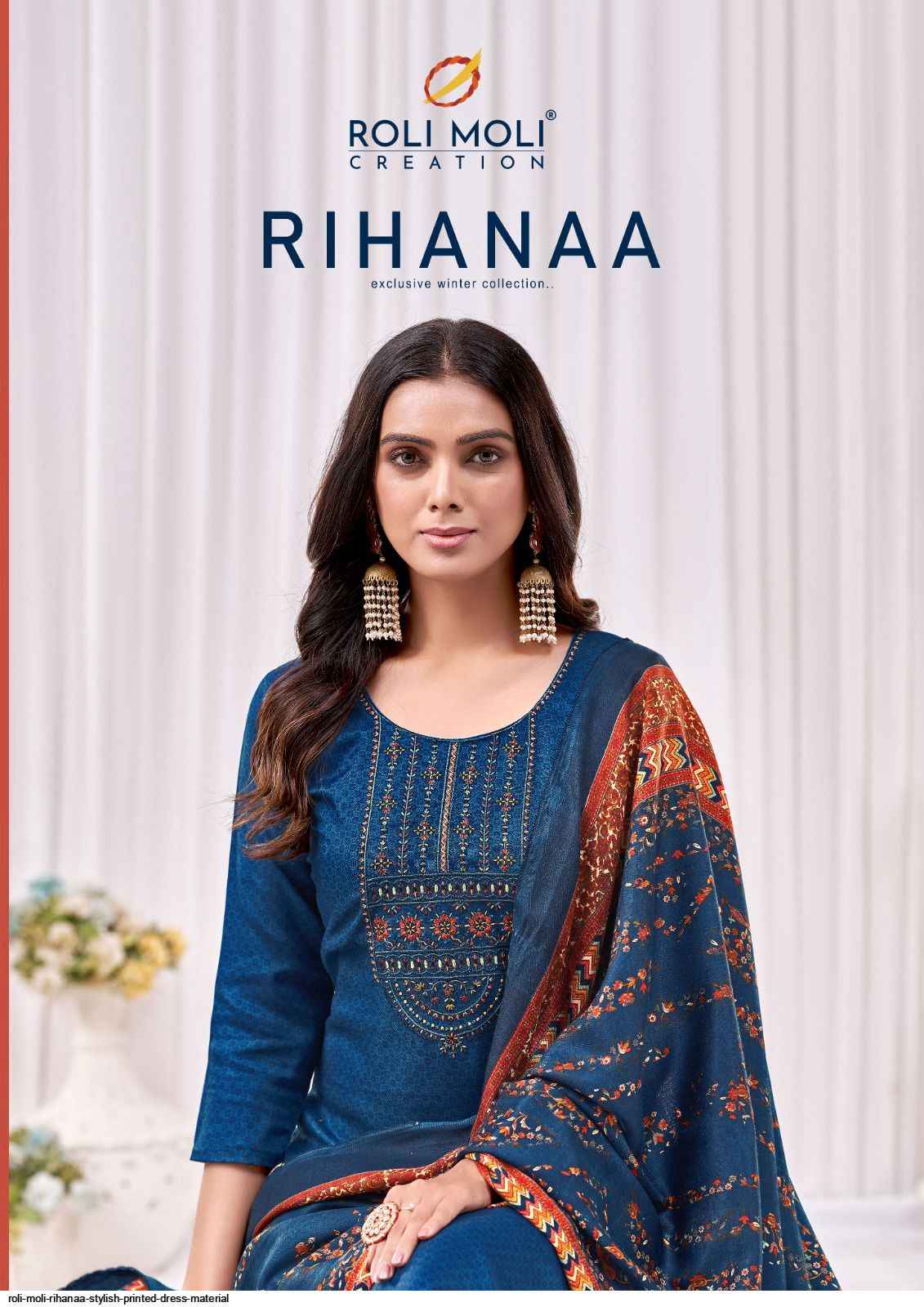 Roli Moli Rihanna Pashmina Dress Material 8 pcs Catalogue