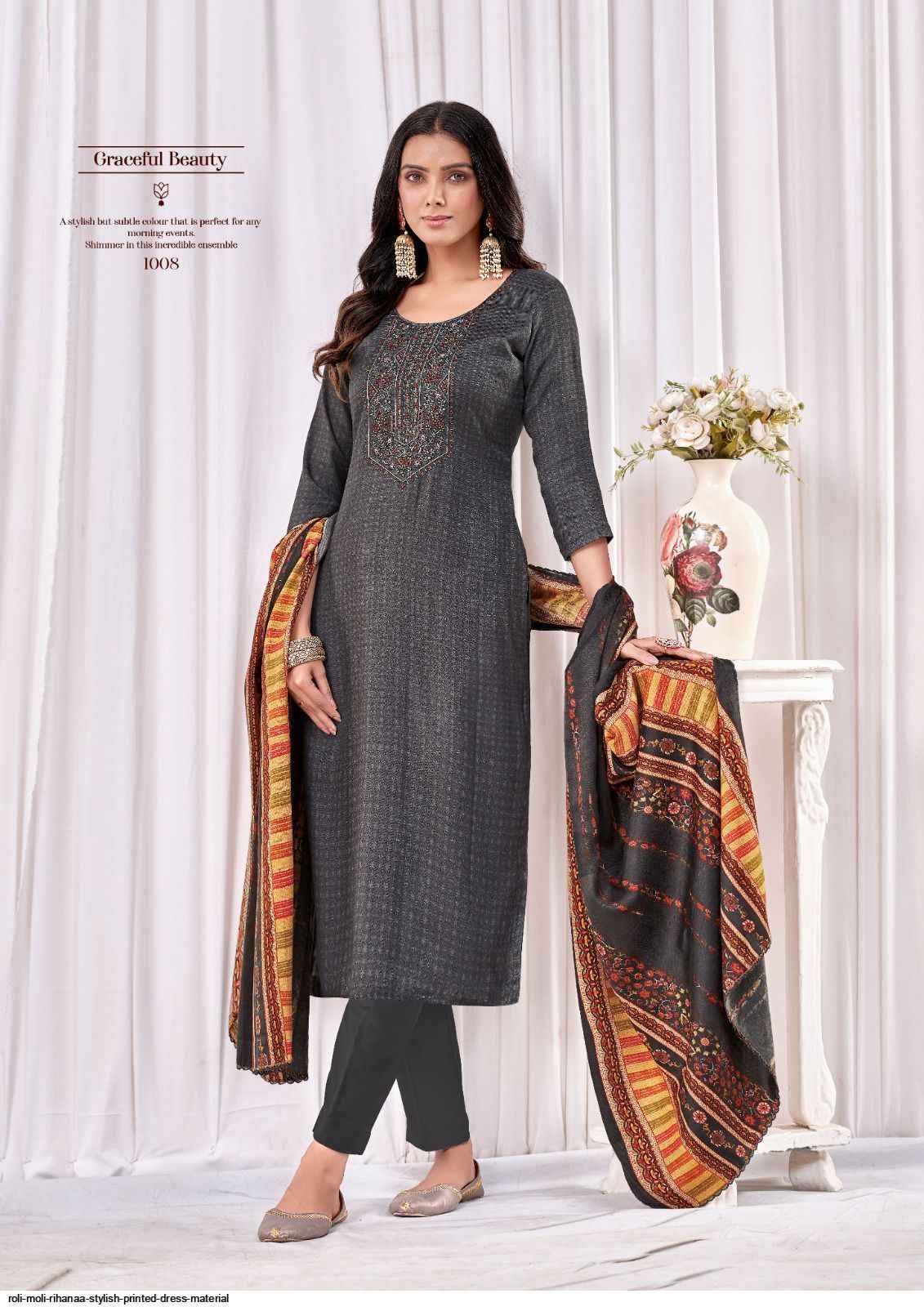 Roli Moli Rihanna Pashmina Dress Material 8 pcs Catalogue