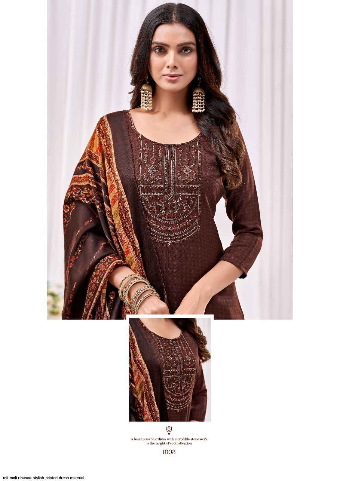 Roli Moli Rihanna Pashmina Dress Material 8 pcs Catalogue