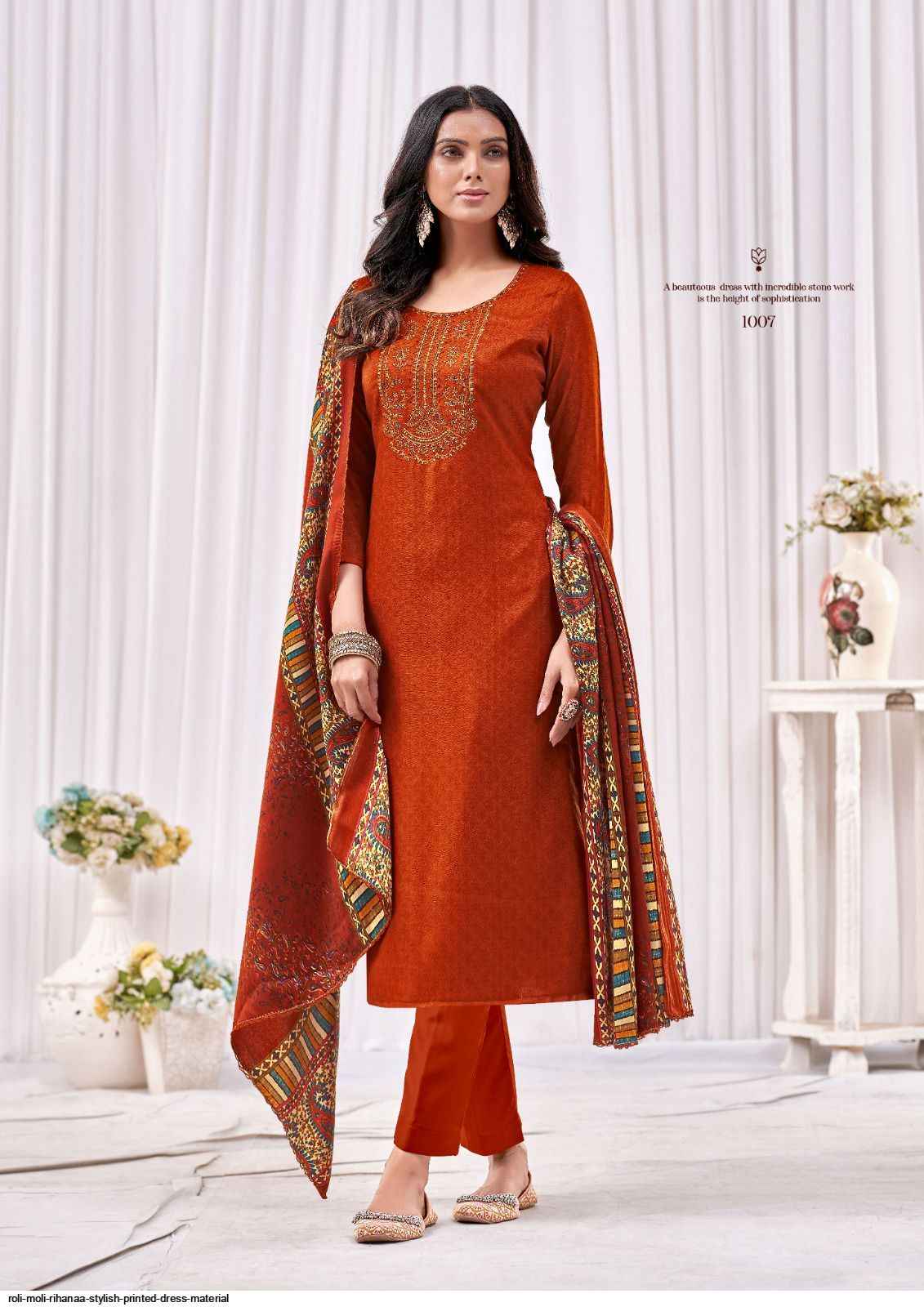 Roli Moli Rihanna Pashmina Dress Material 8 pcs Catalogue