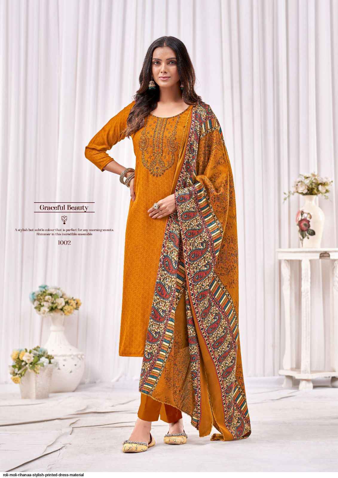 Roli Moli Rihanna Pashmina Dress Material 8 pcs Catalogue