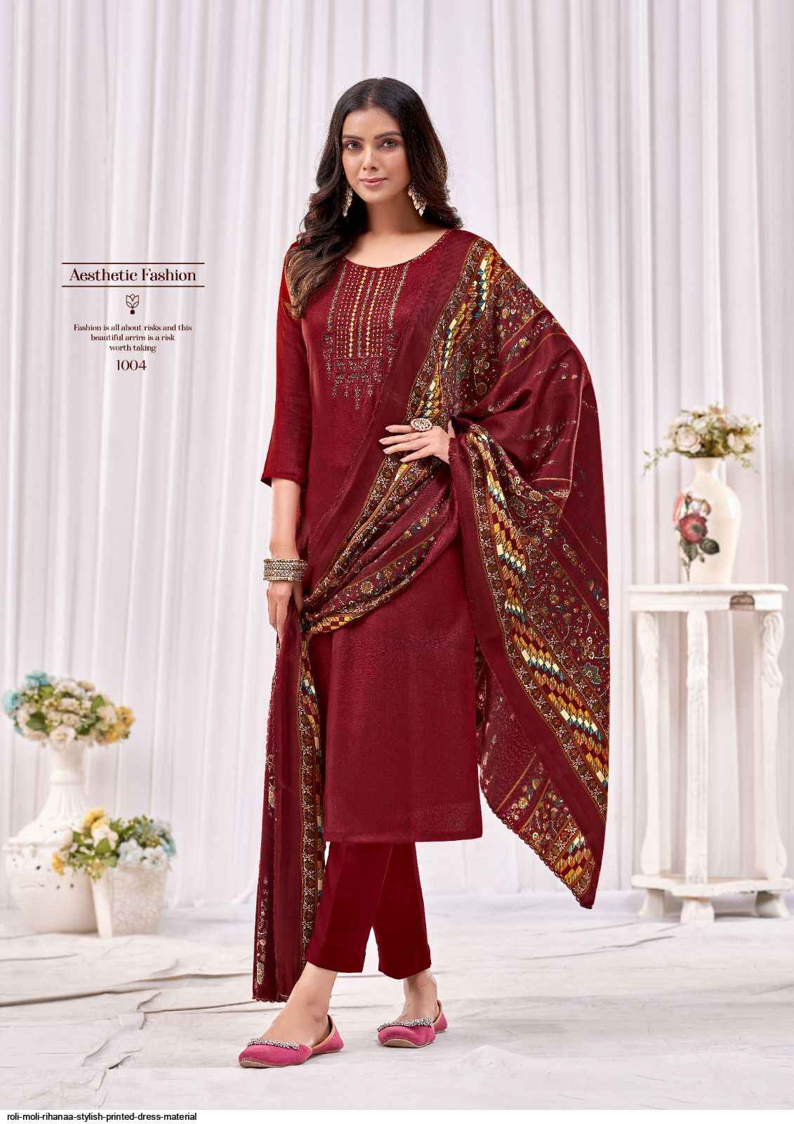 Roli Moli Rihanna Pashmina Dress Material 8 pcs Catalogue