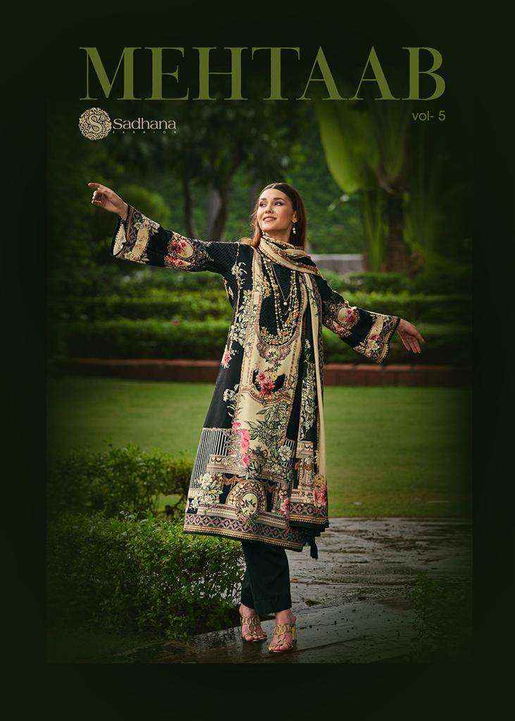 Sadhana Fashion Mehtaab Vol 5 Pashmina Dress Material Wholesale Online ...