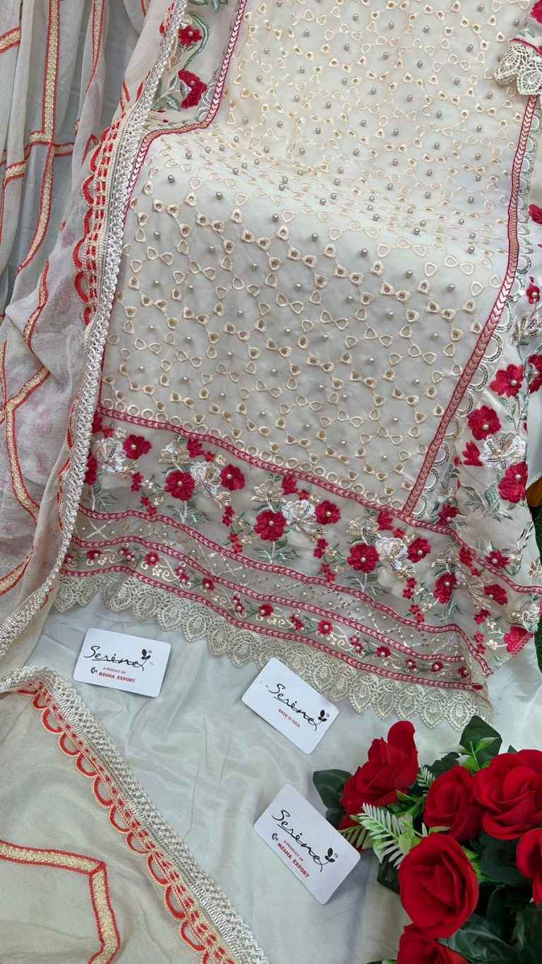 Serine S 198 Georgette Dress Material 4 pcs Catalogue