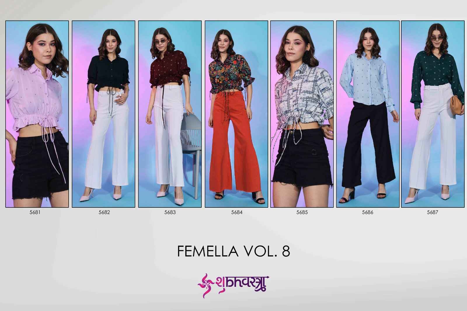 Shubhvastra Femella Vol 8 Fancy Top 7 pcs Catalogue