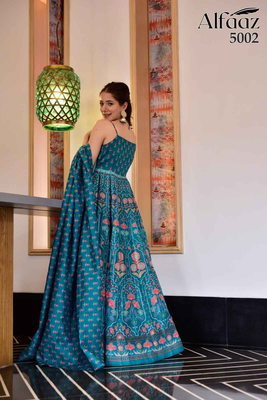 Stylishta Alfaaz Vol 5 Cotton Anarkali Gown With Dupatta 4 pcs Catalogue