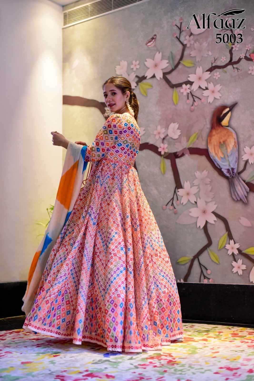 Stylishta Alfaaz Vol 5 Cotton Anarkali Gown With Dupatta 4 pcs Catalogue