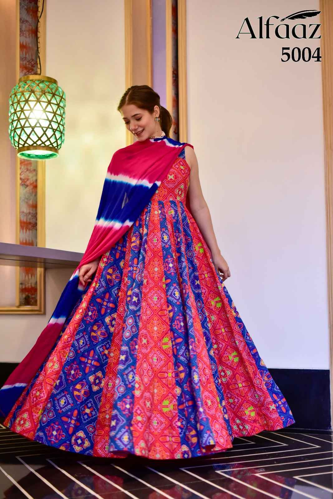 Stylishta Alfaaz Vol 5 Cotton Anarkali Gown With Dupatta 4 pcs Catalogue