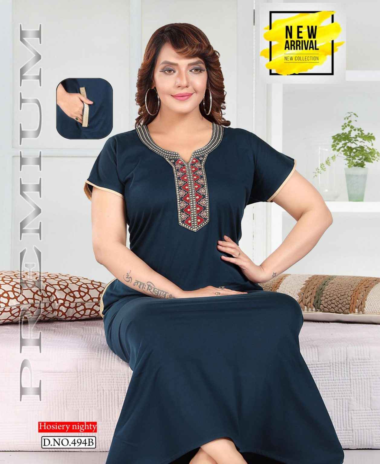 Hosiery nighty gown online outlet