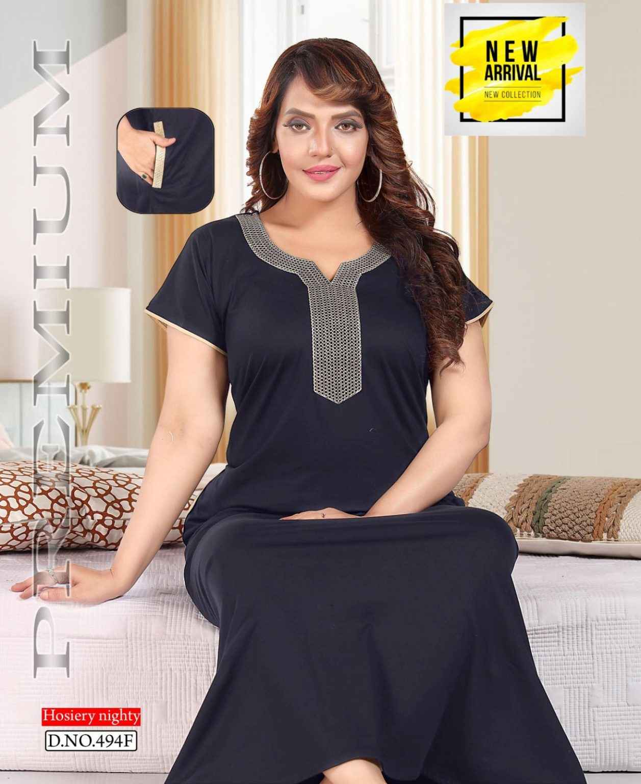 Summer Special Night Gown Vol 494 Hosiery Nightys Wholesale Night Wear
