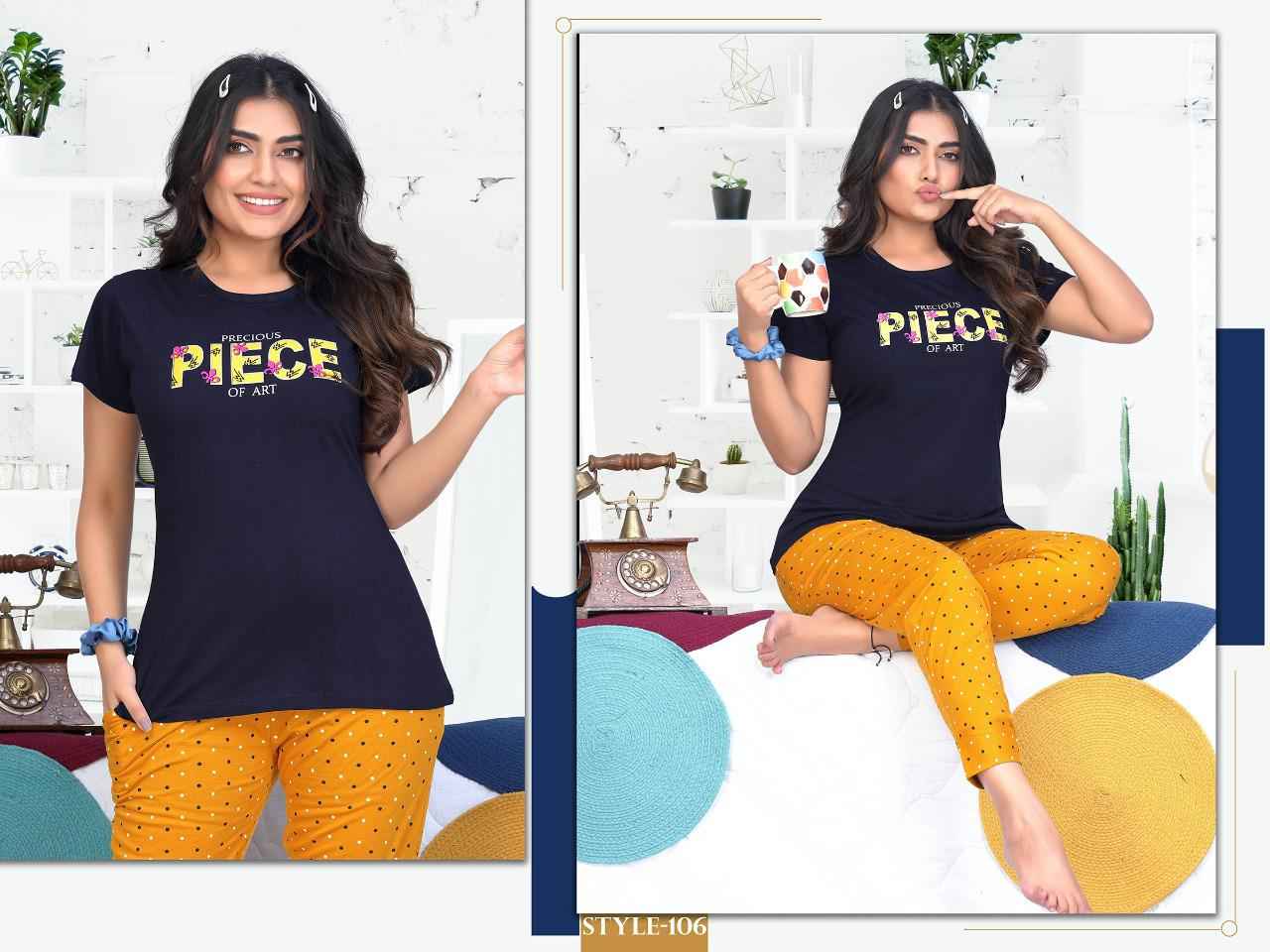 Summer Special Starry Nights Cotton Night Suit 8 pcs Catalogue