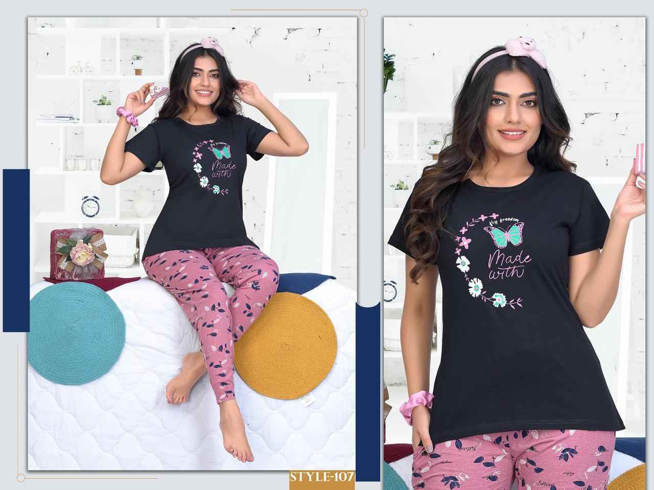 Summer Special Starry Nights Cotton Night Suit 8 pcs Catalogue