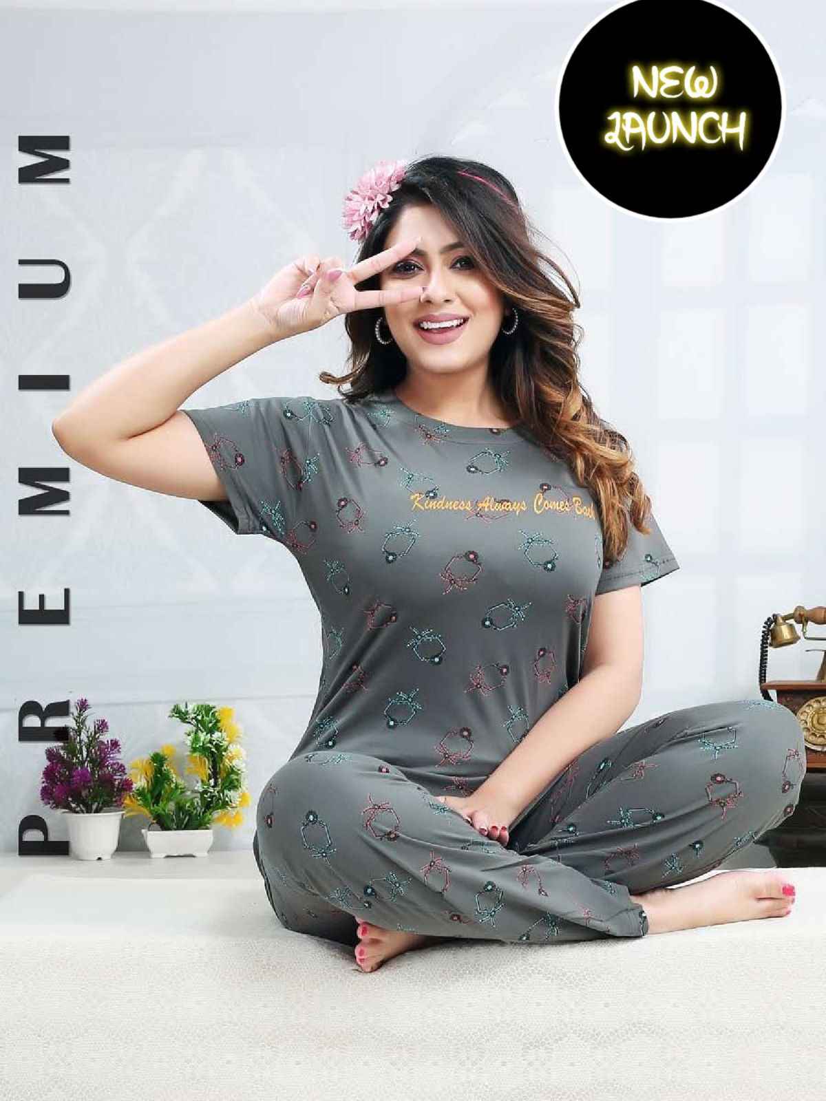 Summer Special Vol D 504 Hosiery Night Suit 6 pcs Catalogue