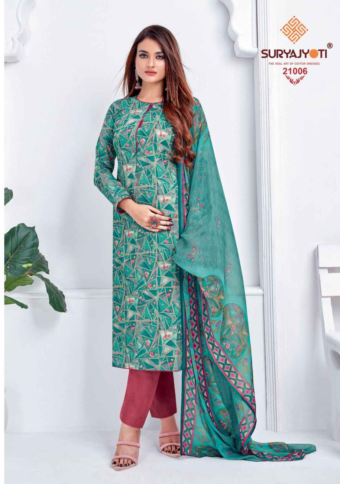 Suryajyoti Suhana Vol 21 Cotton Dress Material Wholesale Supplier