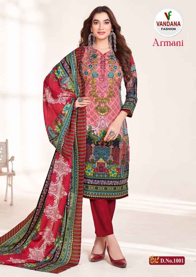 Vandana Fashion Armani Cotton Dress Material 10 pcs Catalogue