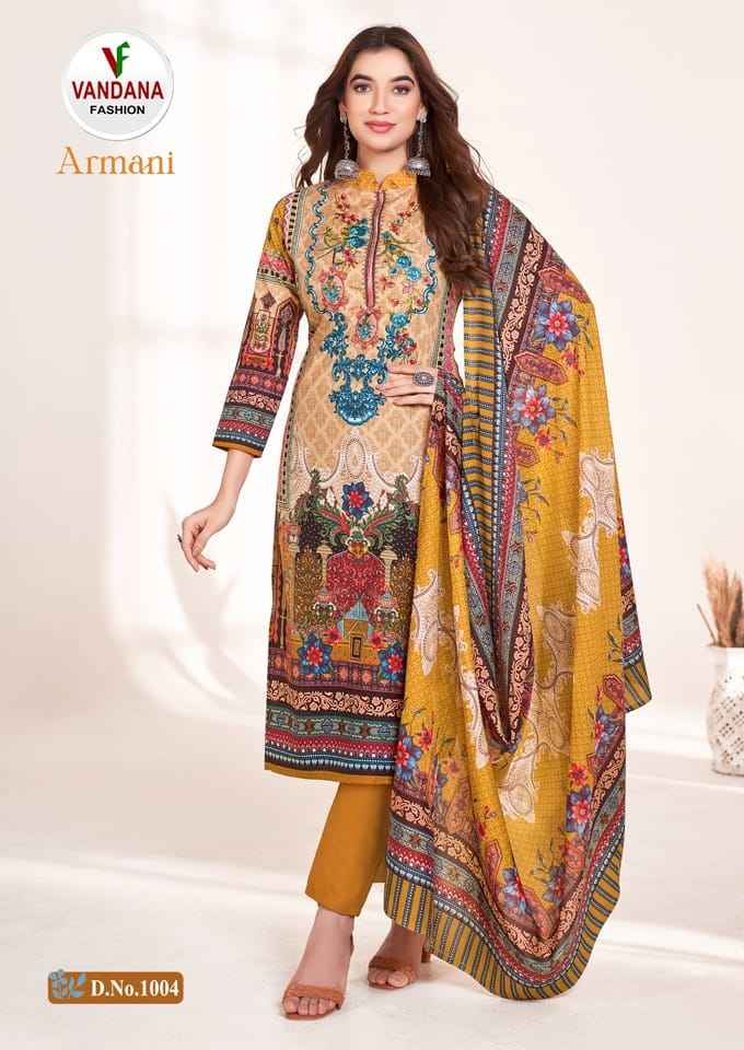 Vandana Fashion Armani Cotton Dress Material 10 pcs Catalogue