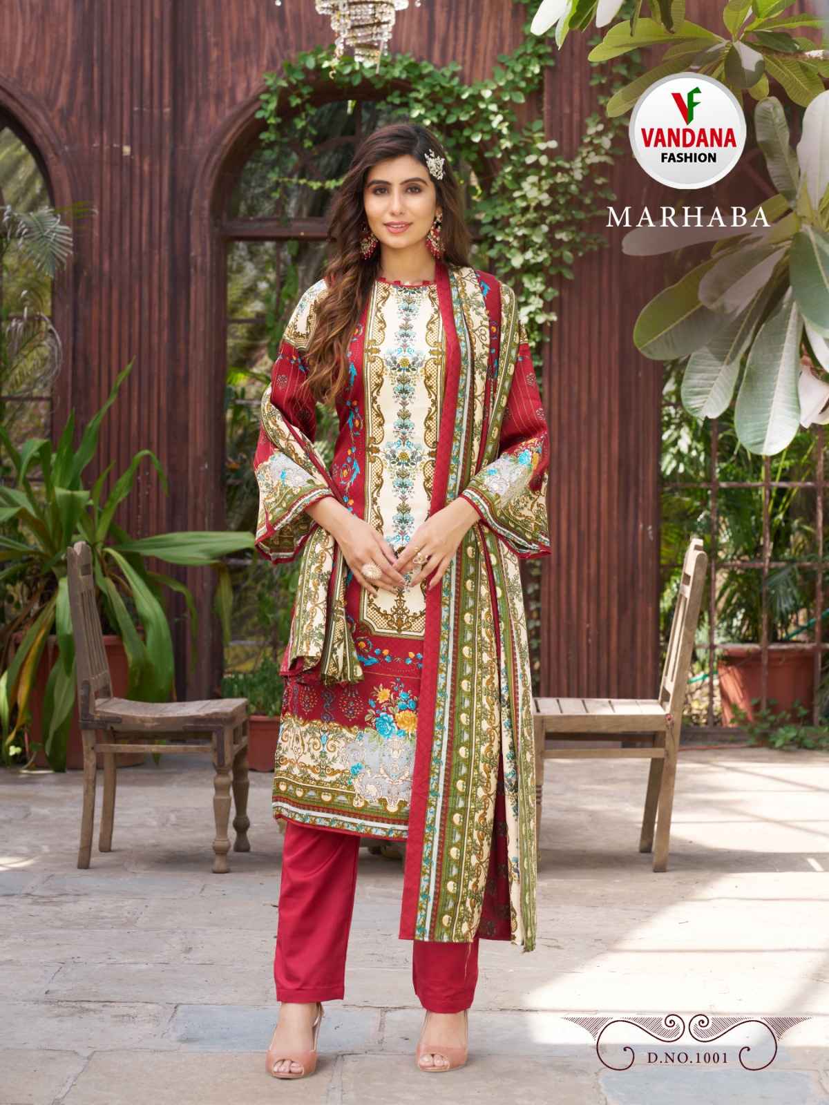 Vandana Fashion Marhaba Pashmina Dress Material 8 pcs Catalogue