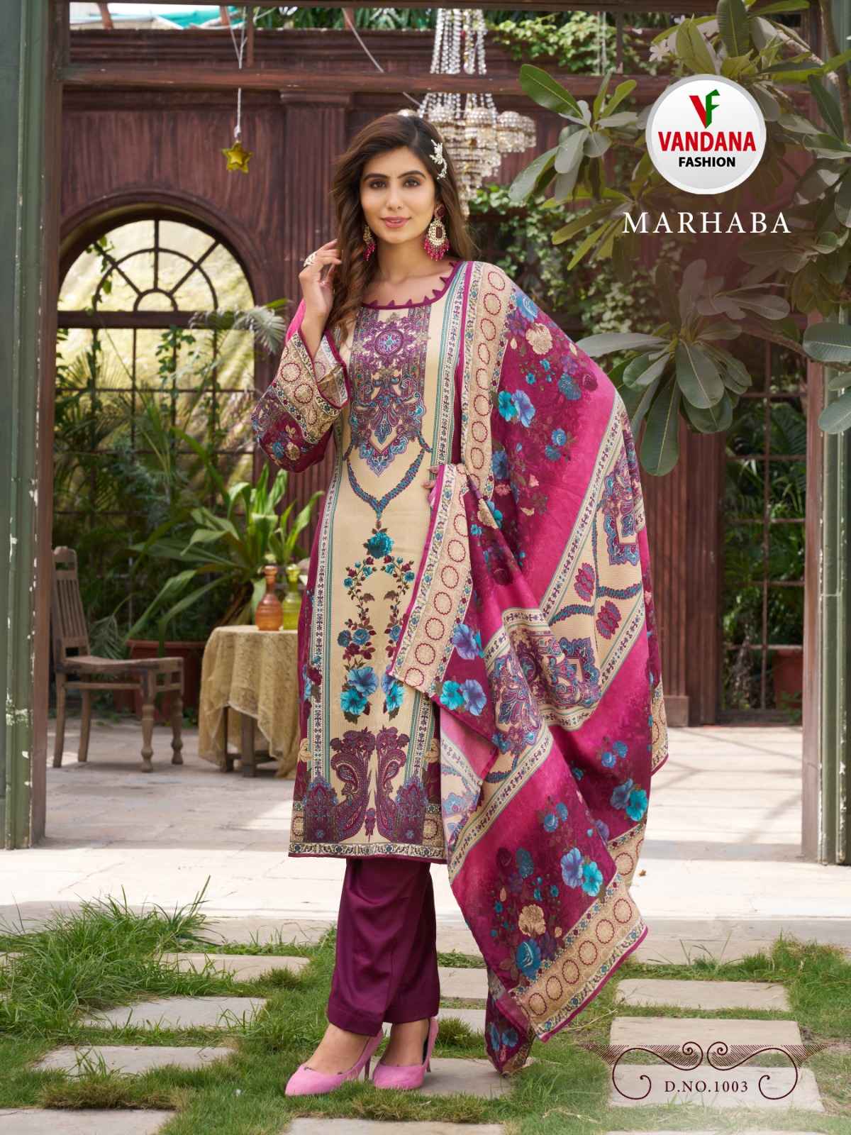 Vandana Fashion Marhaba Pashmina Dress Material 8 pcs Catalogue