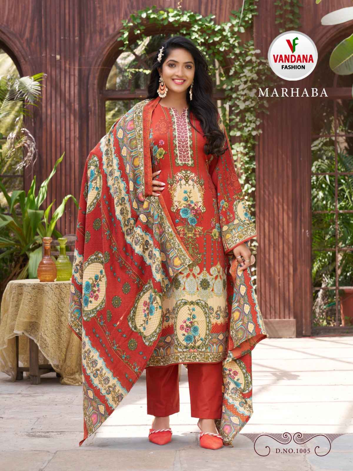 Vandana Fashion Marhaba Pashmina Dress Material 8 pcs Catalogue