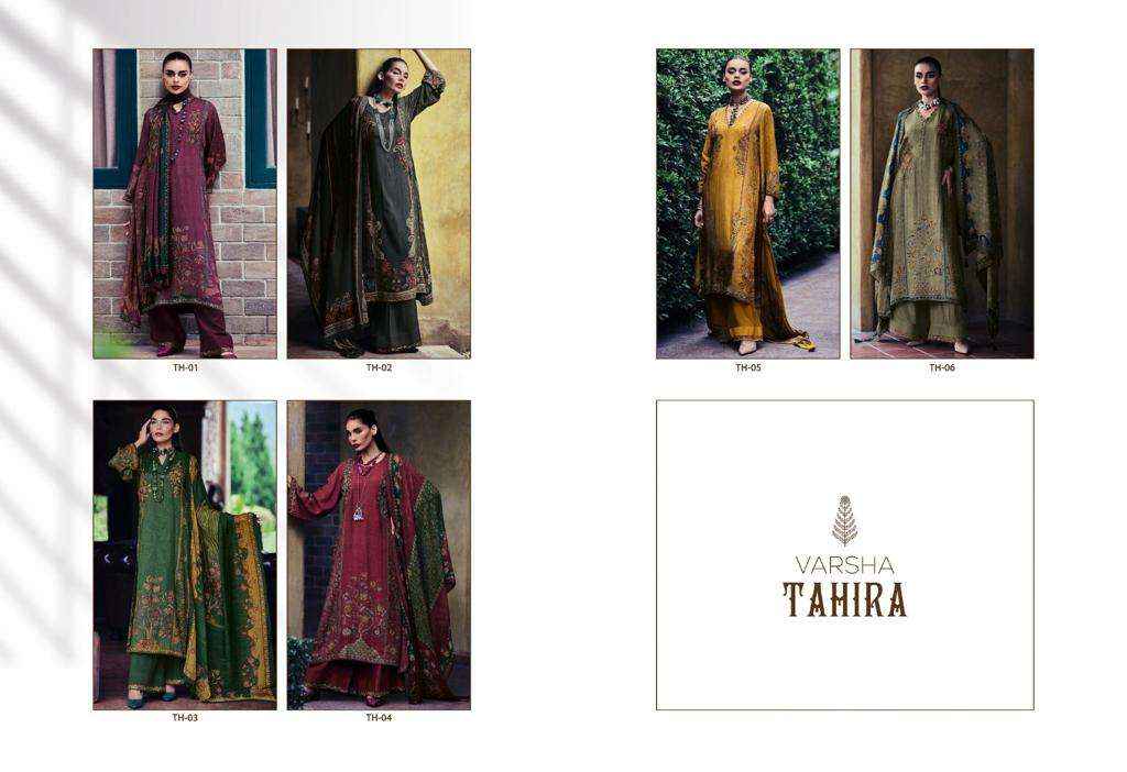 Varsha Tahira Pashmina Dress Material 6 pcs Catalogue