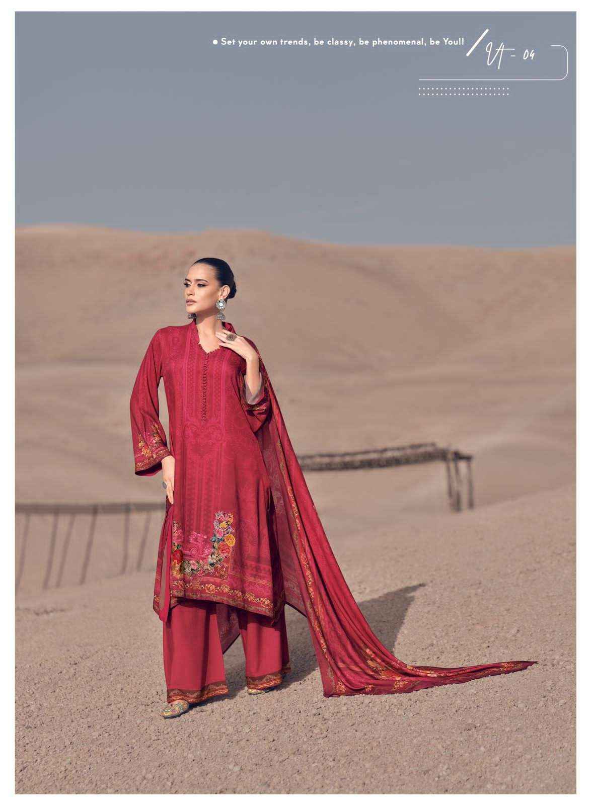 Varsha Valentino Pashmina Dress Material 6 pcs Catalogue