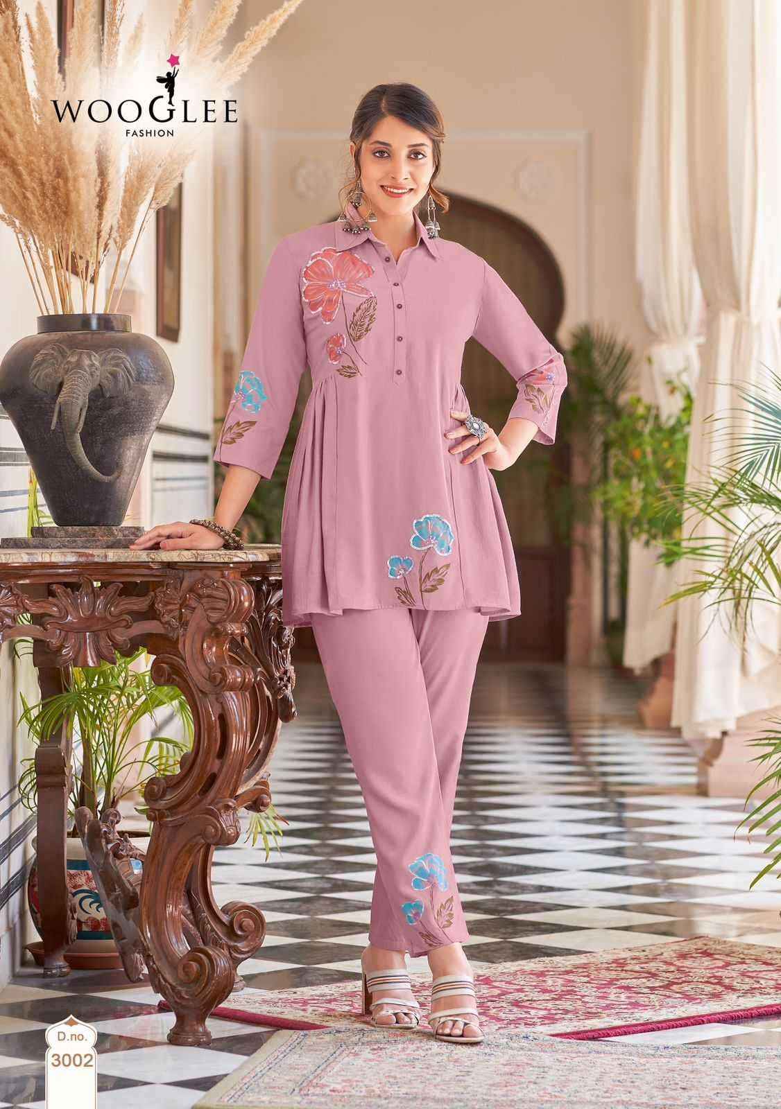 Wooglee Tulip Rayon Top With Bottom 4 pcs Catalogue