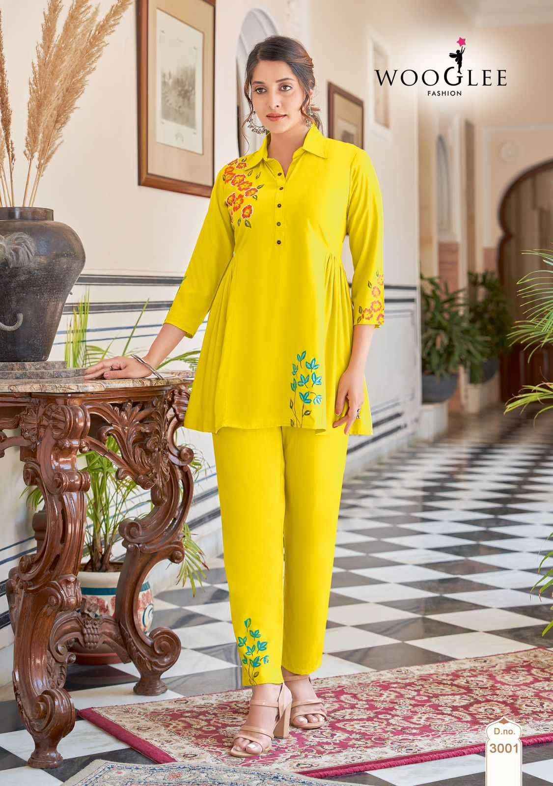 Wooglee Tulip Rayon Top With Bottom 4 pcs Catalogue