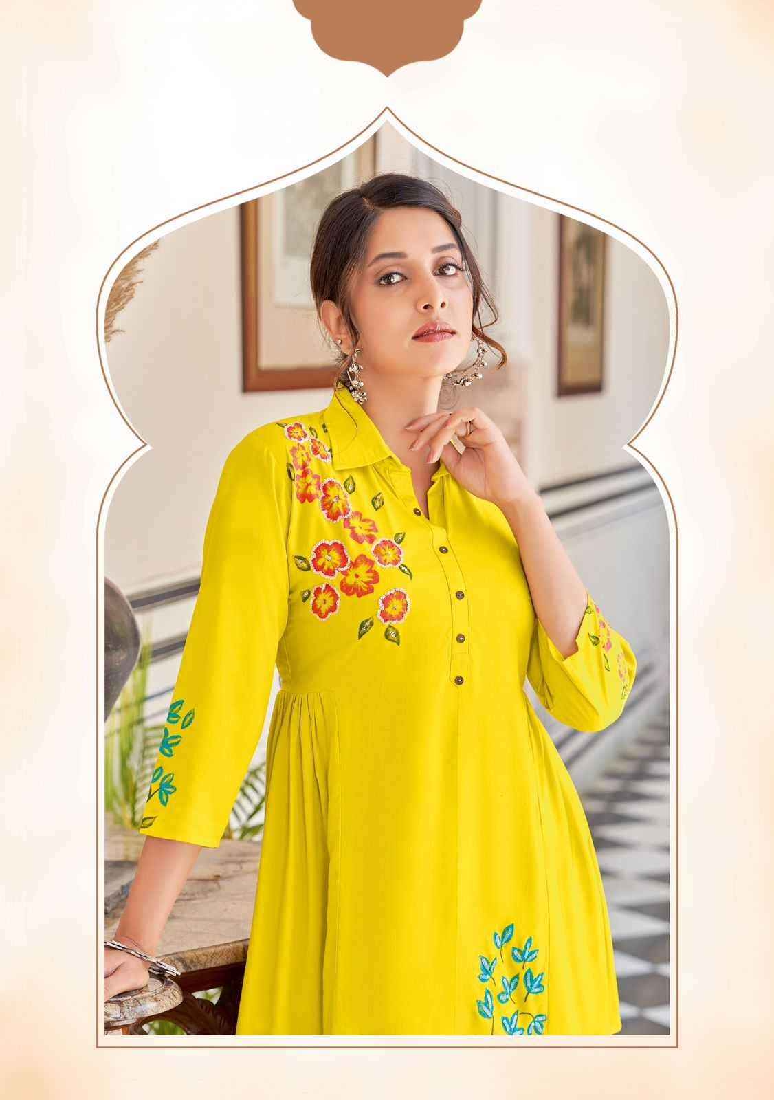 Wooglee Tulip Rayon Top With Bottom 4 pcs Catalogue