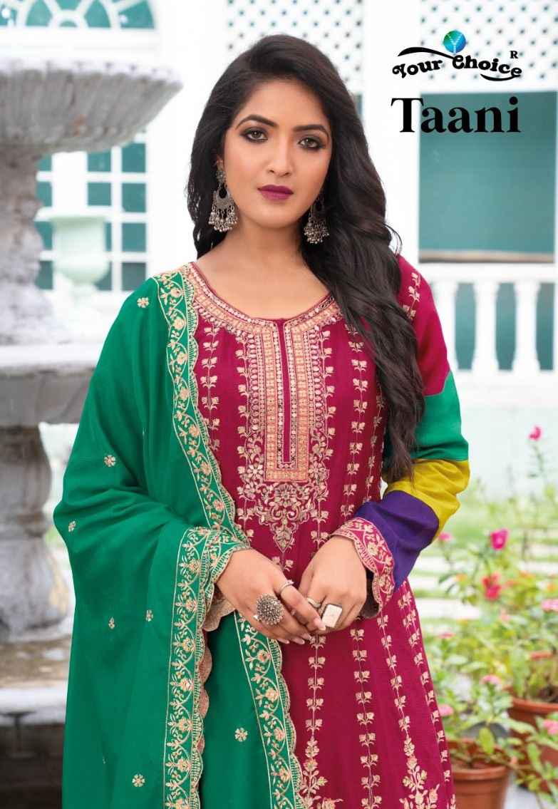 Your Choice Taani Readymade Chinon Dress 4 pcs Catalogue