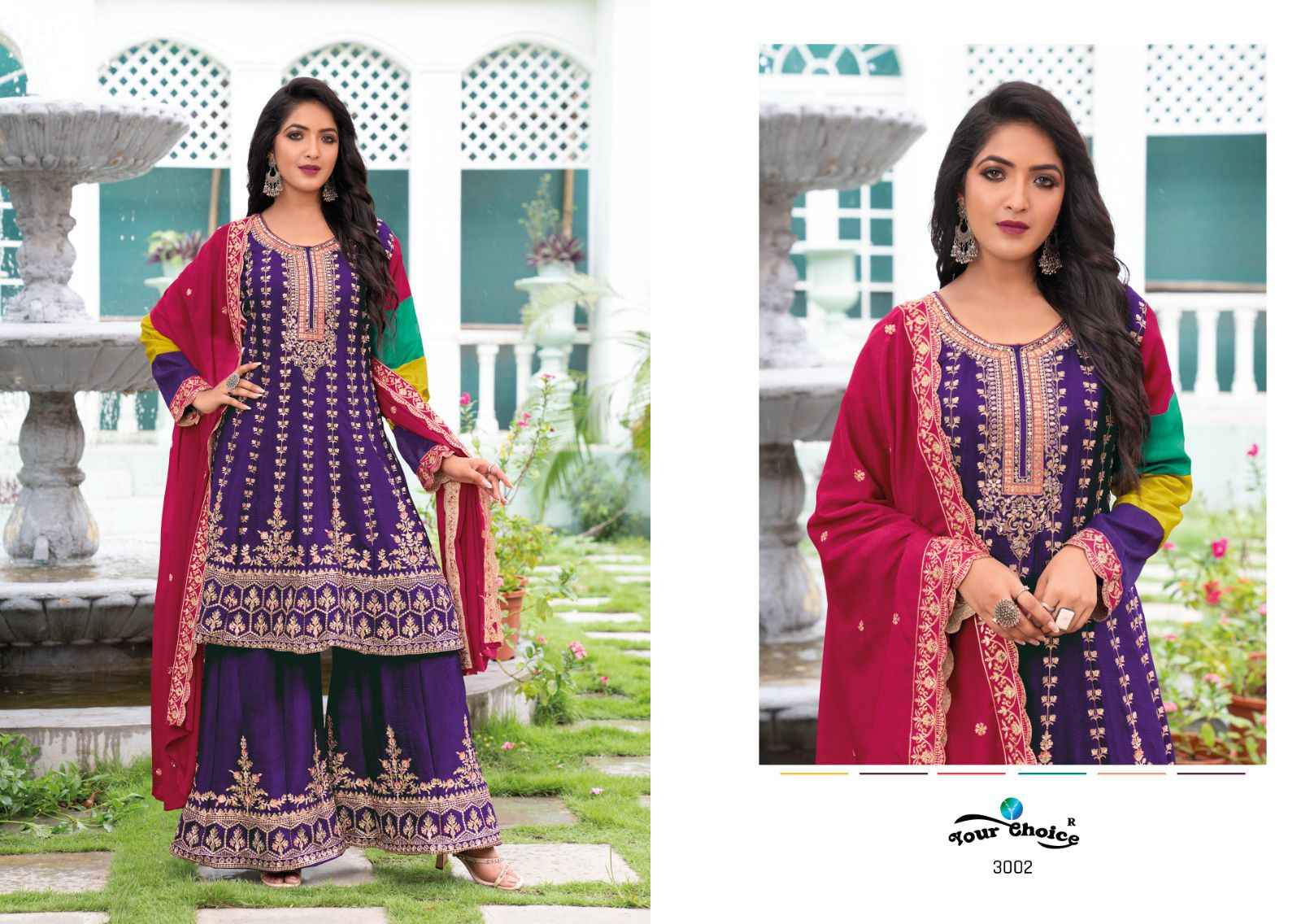 Your Choice Taani Readymade Chinon Dress 4 pcs Catalogue