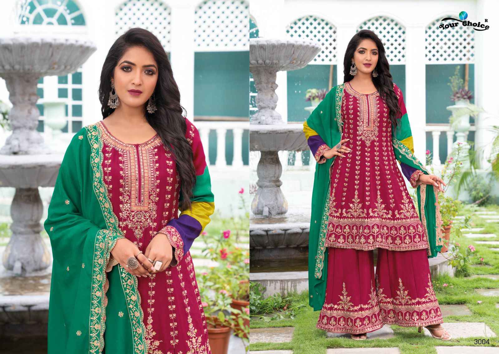 Your Choice Taani Readymade Chinon Dress 4 pcs Catalogue